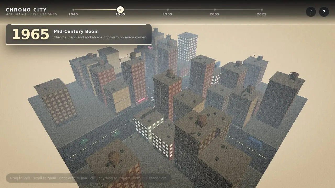 QA screenshot of the Chrono City block