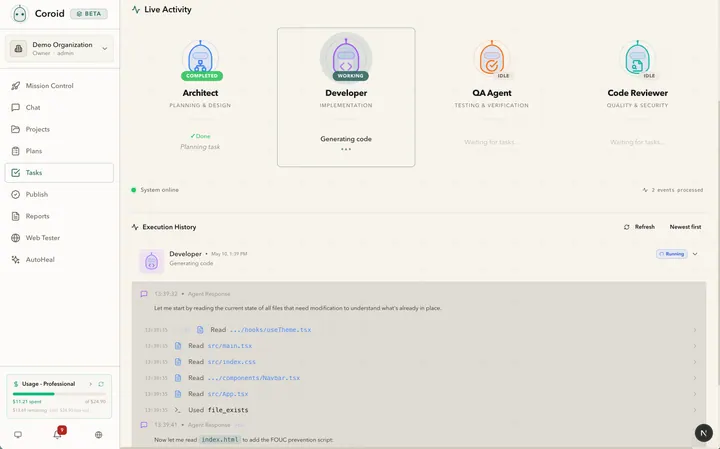 Thumbnail of Coroid multi-agent task activity